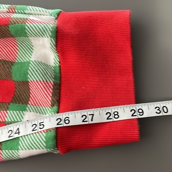 Tipsy Elves Plaid Christmas Hooded Onesie – Unisex – Men's L / Women's XL - Picture 13 of 13